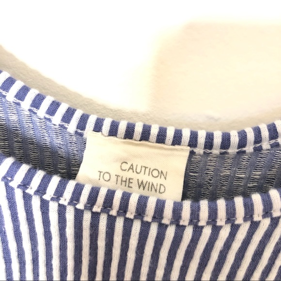 Blue and White Striped Romper - Picture 2 of 3